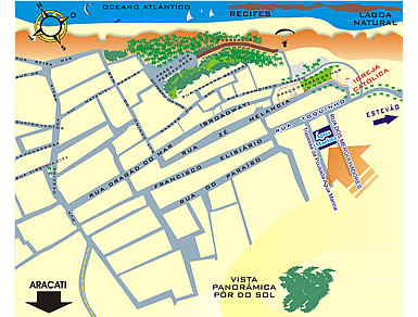 Mapa de Localização da Pousada Água Marina
