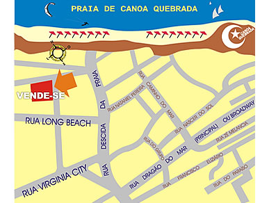 Map of the town - Canoa Quebrada