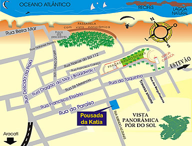 Mapa de Localiza&ccedil;&atilde;o da Pousada da Katia