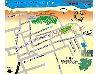 Mapa de Localiza&ccedil;&atilde;o da Pousada Vila Beija-flor