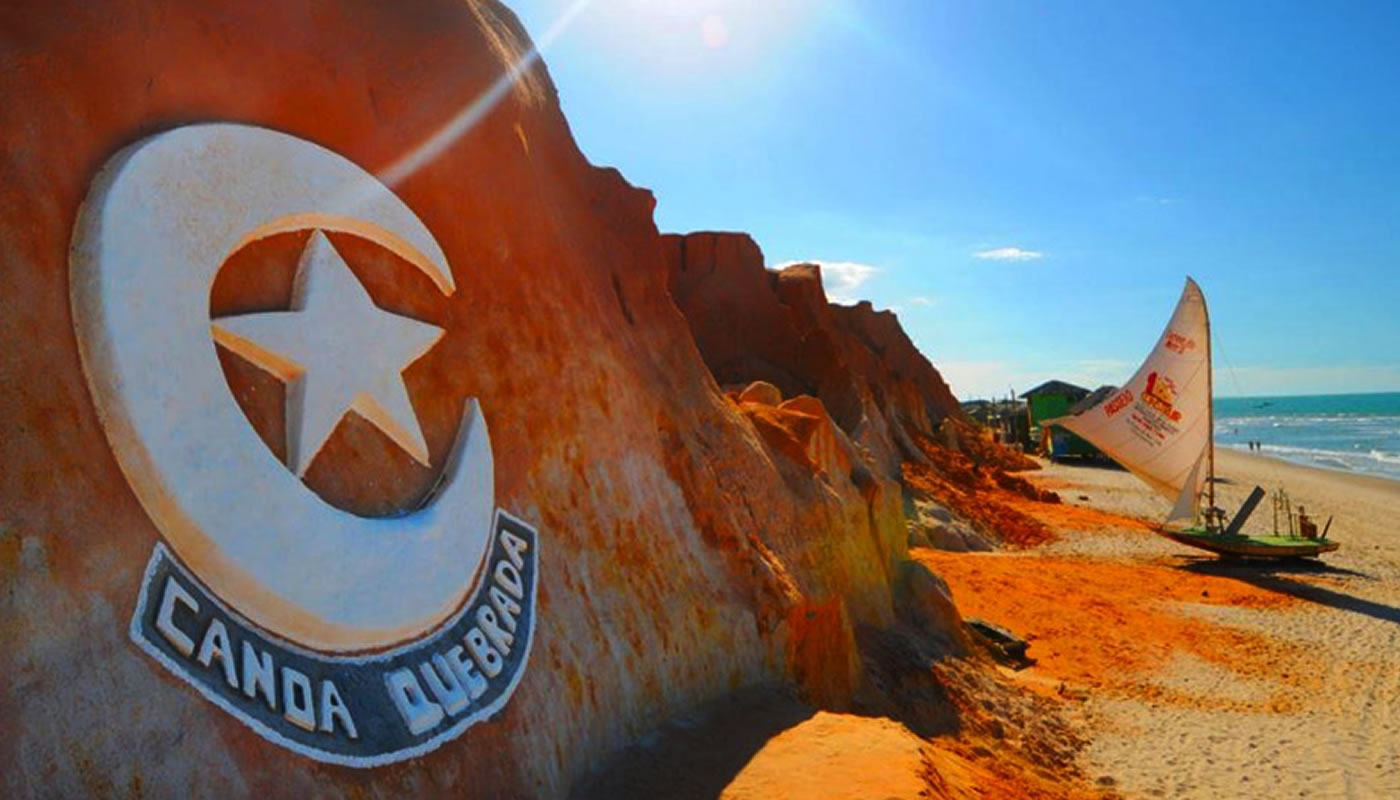 Lua estrela na falesia de Canoa Quebrada
